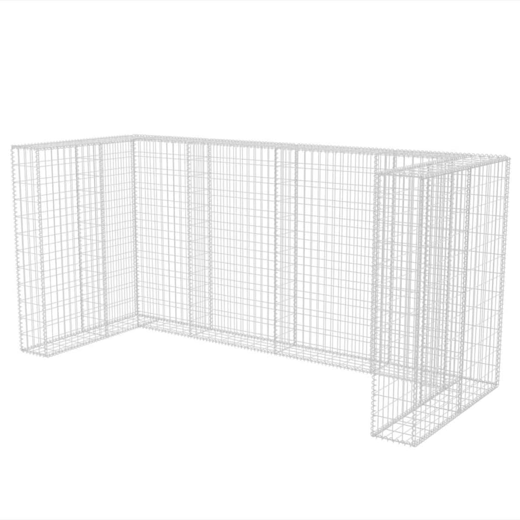 Vidaxl Schanskorf trzy -startowe konwersja kosza na śmieci 250x100x120 cm stal