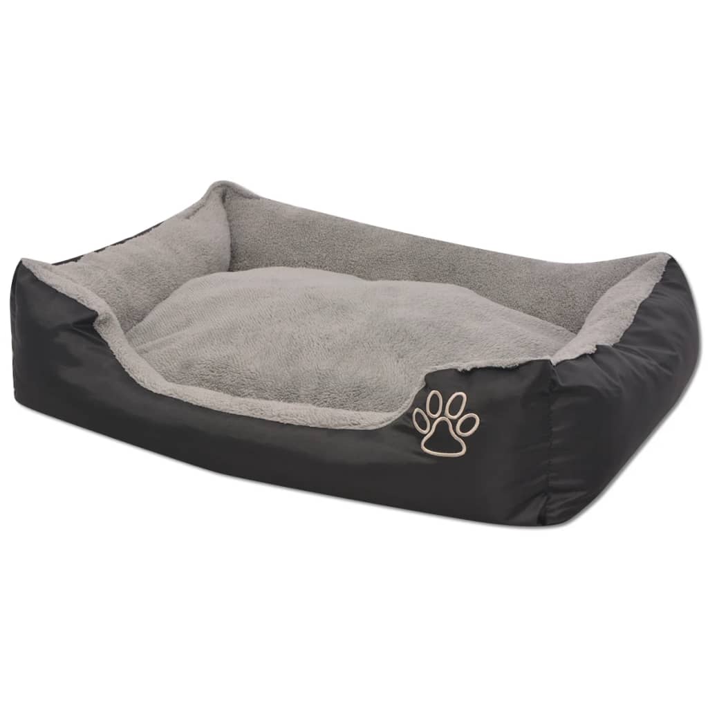 Cama de perros de Vidaxl con tamaño de cojín acolchado xxl negro