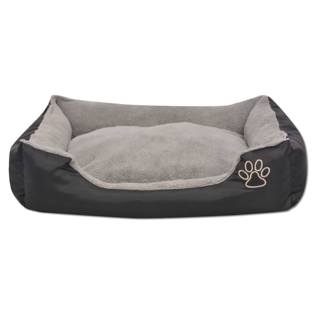 Cama de perros de Vidaxl con tamaño de cojín acolchado xxl negro