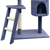 Vidaxl -Katzenkratzerpfosten mit Sisal -Kratzern 150 cm dunkelblau
