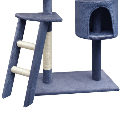 Vidaxl -Katzenkratzerpfosten mit Sisal -Kratzern 150 cm dunkelblau