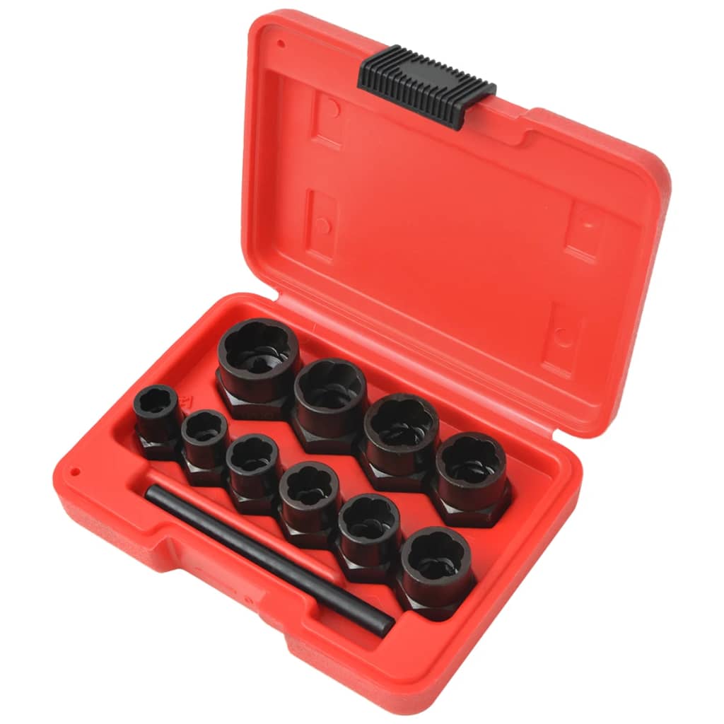 Vidaxl bolt removal set 11-piece steel