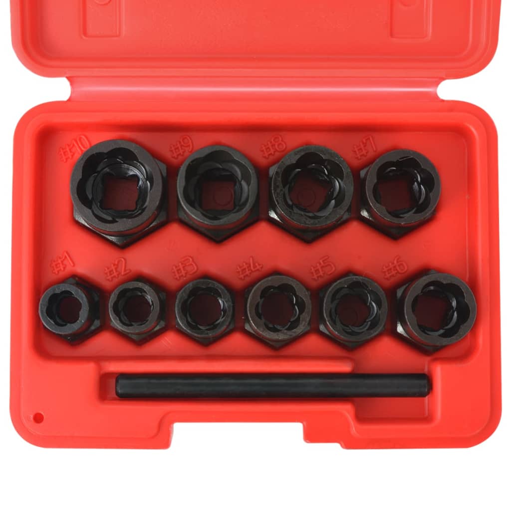 Vidaxl bolt removal set 11-piece steel