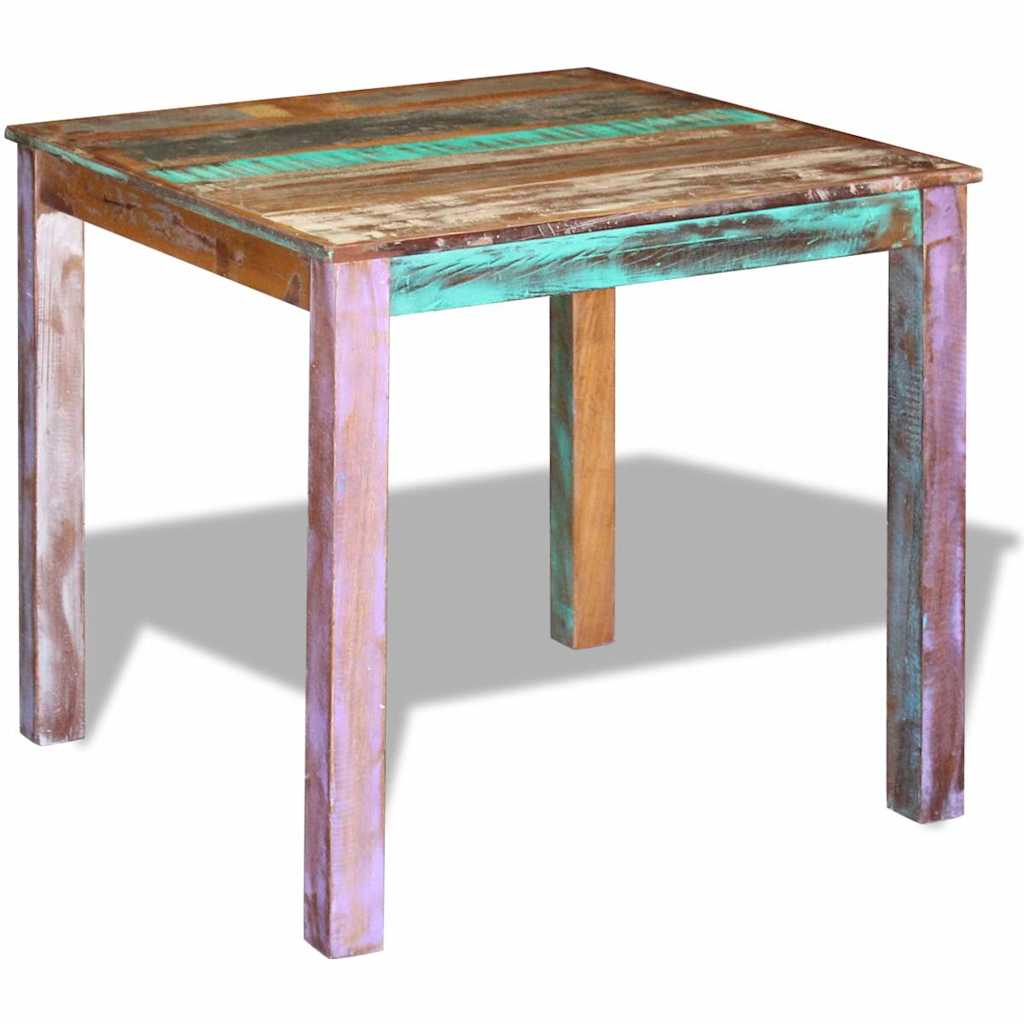 Vidaxl eettafel 80x82x76 cm massief gerecycled hout