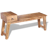 Vidaxl bankje met lade 120x36x60 cm massief mangohout