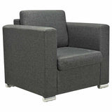 Vidaxl fauteuil stof donkergrijs