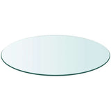 Vidaxl tafelblad van gehard glas 600 mm rond