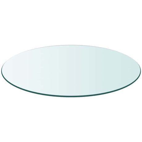 Vidaxl tafelblad van gehard glas 800 mm rond