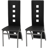 Vidaxl eetkamerstoelen 2 st kunstleer zwart