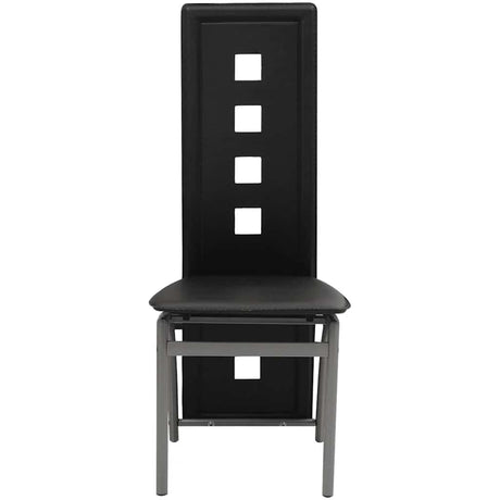 Vidaxl eetkamerstoelen 2 st kunstleer zwart