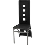 Vidaxl eetkamerstoelen 2 st kunstleer zwart