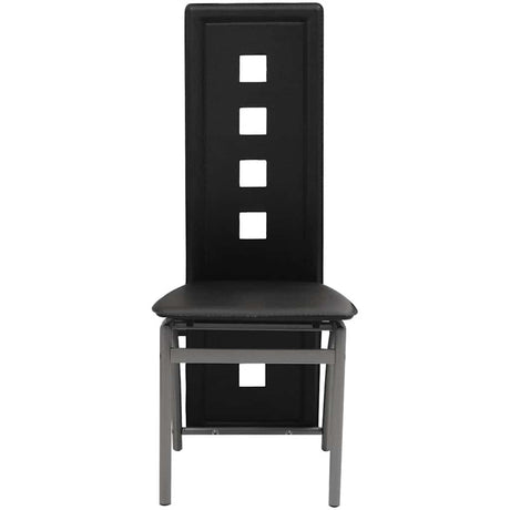 Vidaxl eetkamerstoelen 4 st kunstleer zwart