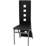 Vidaxl eetkamerstoelen 4 st kunstleer zwart