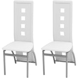 Vidaxl eetkamerstoelen 2 st kunstleer wit