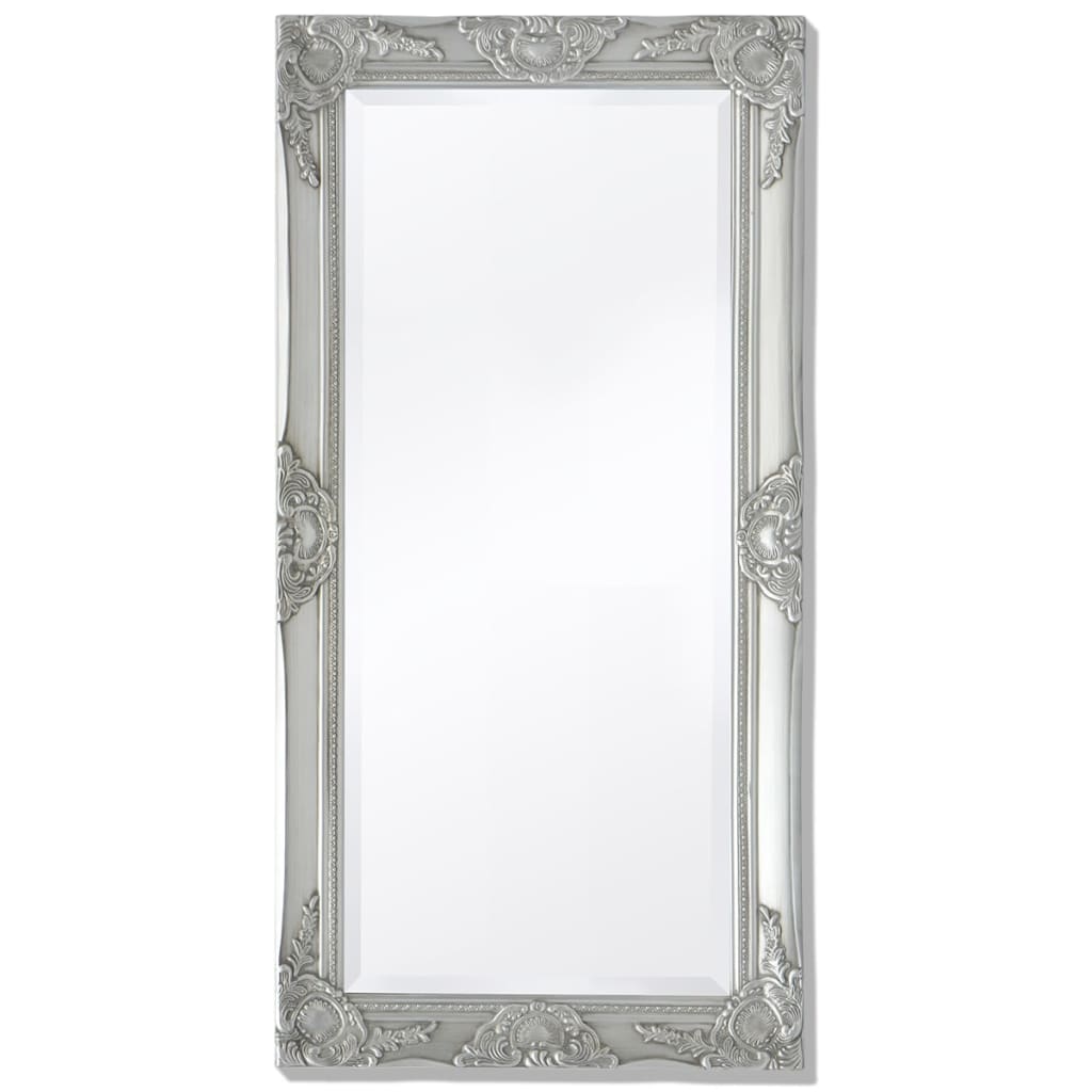 Vidaxl Wall Mirror Baroque 100 x 50 cm stříbro