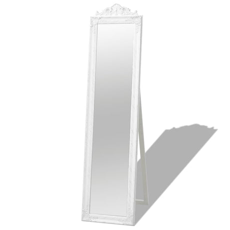 VIDAXL Mirror abgelöst Barockstil 160x40 cm Weiß