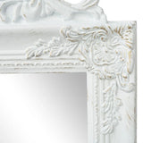 VIDAXL Mirror abgelöst Barockstil 160x40 cm Weiß