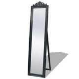 VIDAXL -Abstandsspiegel Barockstil 160x40 cm schwarz