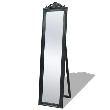VIDAXL -Abstandsspiegel Barockstil 160x40 cm schwarz