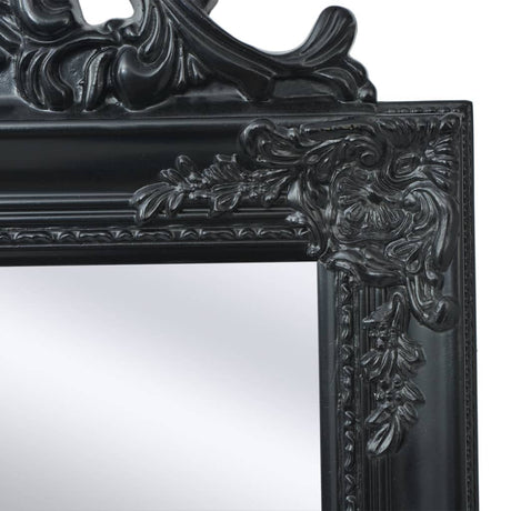 VIDAXL -Abstandsspiegel Barockstil 160x40 cm schwarz