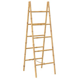 VIDAXL -Doppel -Handtuchleiter mit 5 Stufen 50x160 cm Bambus