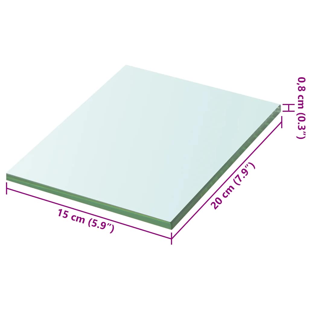 Vidaxl wandschap transparant 20x15 cm glas