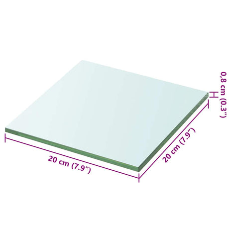 Vidaxl wandschap transparant 20x20 cm glas