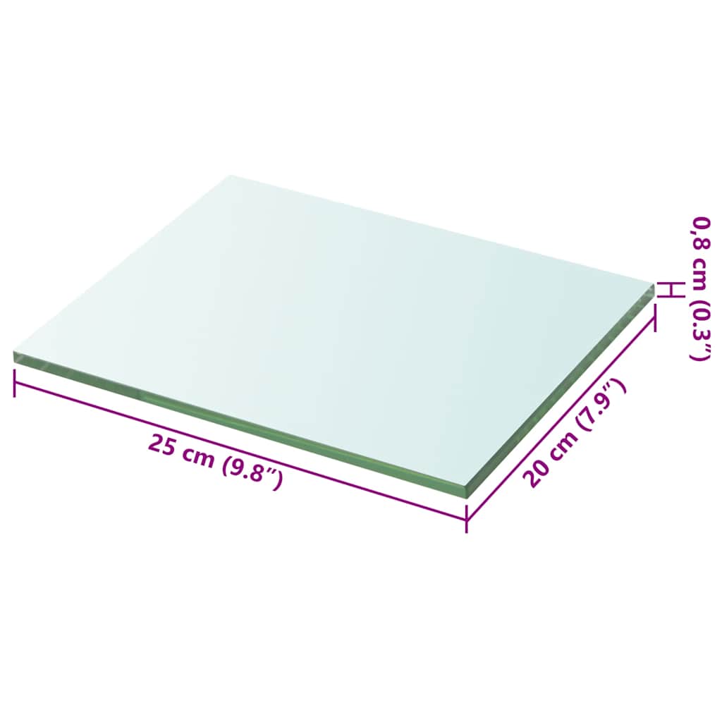 Vidaxl wandschap transparant 20x25 cm glas