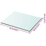 Vidaxl wandschap transparant 20x25 cm glas