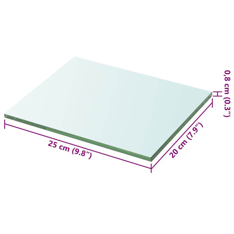 Vidaxl wandschap transparant 20x25 cm glas