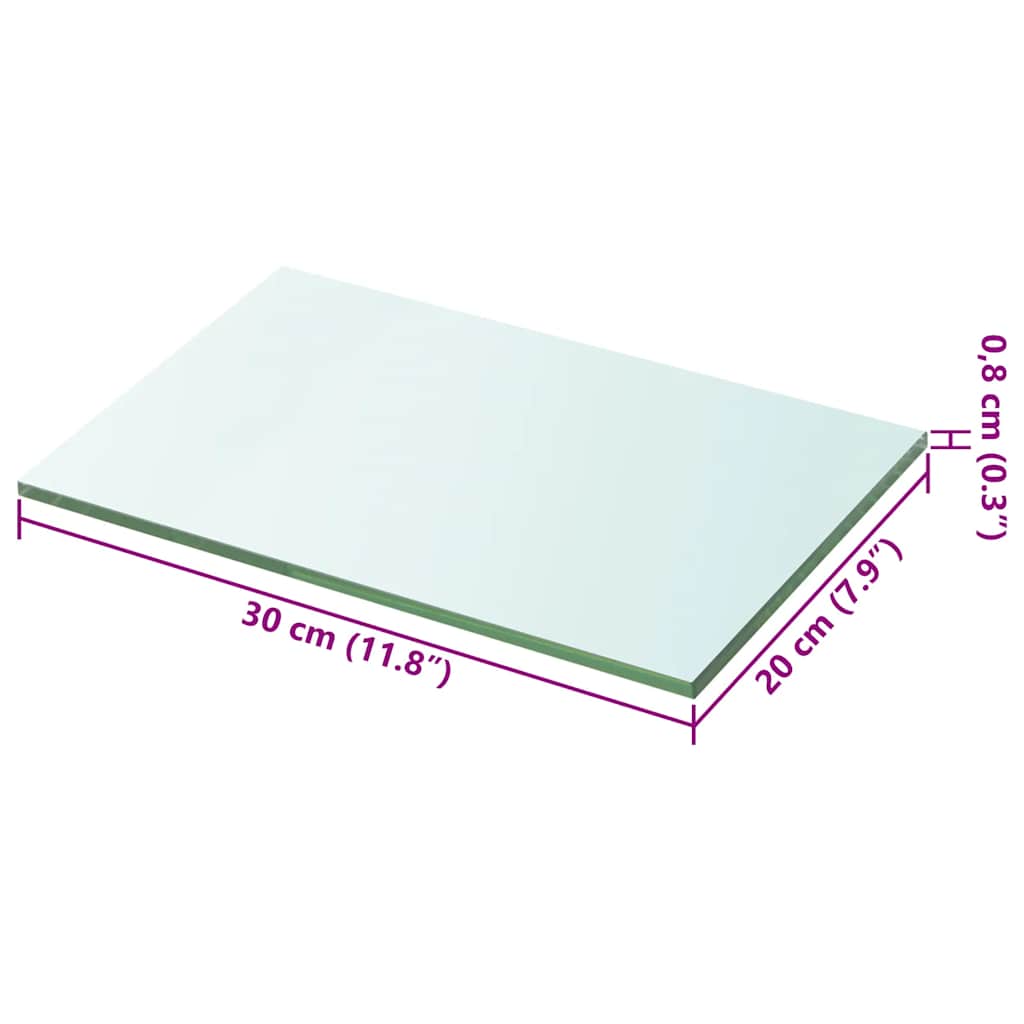 Vidaxl wandschap transparant 20x30 cm glas