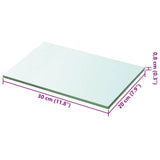 Vidaxl wandschap transparant 20x30 cm glas