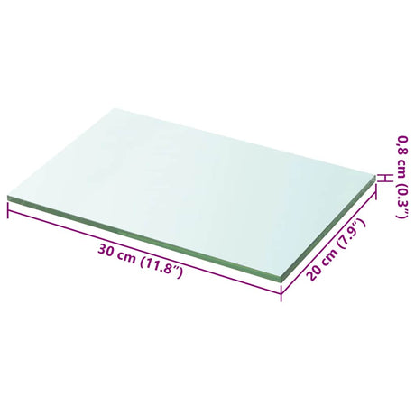 Vidaxl wandschap transparant 20x30 cm glas