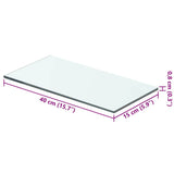 Vidaxl wandschap transparant 40x15 cm glas