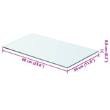 Vidaxl wandschap transparant 60x30 cm glas