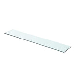 Vidaxl wandschap transparant 70x12 cm glas
