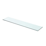 Vidaxl wandschap transparant 70x15 cm glas