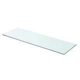 Vidaxl wandschap transparant 80x25 cm glas
