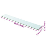 Vidaxl wandschap transparant 100x15 cm glas