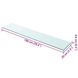 Vidaxl wandschap transparant 100x20 cm glas