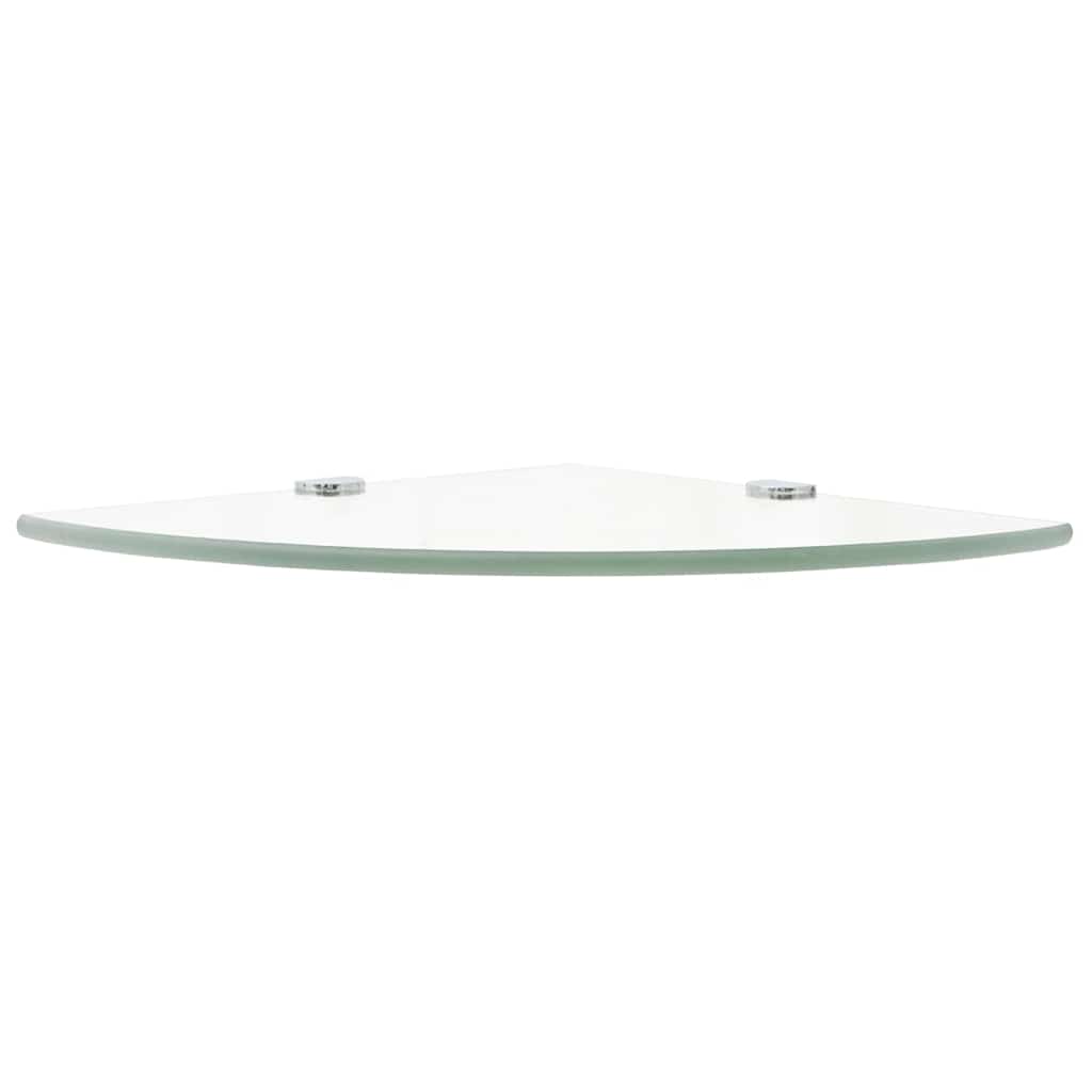 Vidaxl hoekschap met chromen dragers transparant 25x25 cm glas