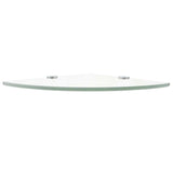 Vidaxl hoekschap met chromen dragers transparant 25x25 cm glas