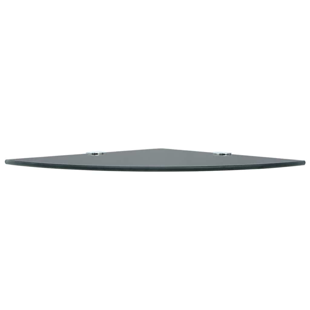 Vidaxl hoekplank met chromen dragers zwart 25x25 cm glas