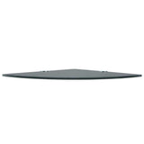 Vidaxl hoekplank met chromen dragers zwart 25x25 cm glas