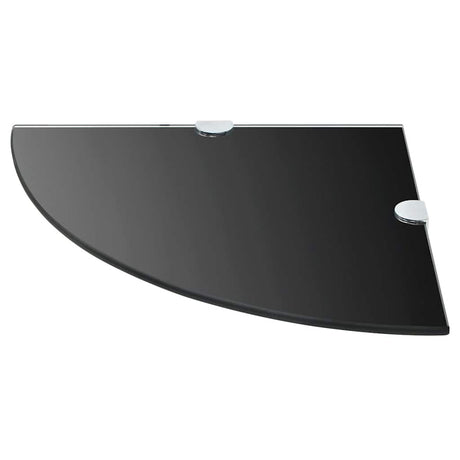 Vidaxl hoekschap met chromen dragers zwart 35x35 cm glas