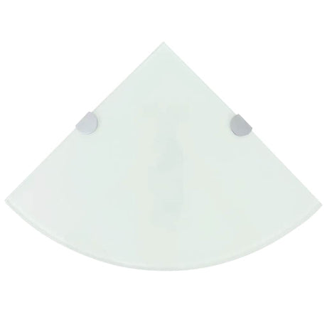 Vidaxl hoekschap met chromen dragers 25x25 cm glas wit