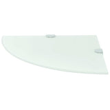 Vidaxl hoekschap met chromen dragers 25x25 cm glas wit