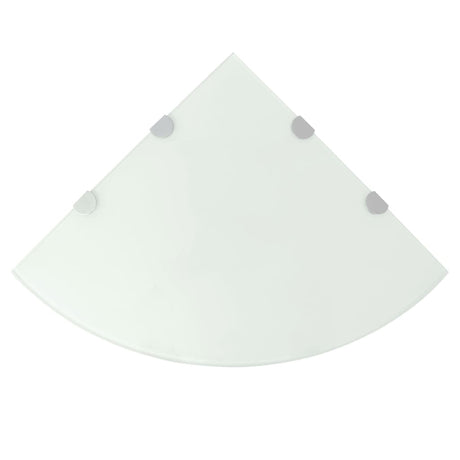 Vidaxl hoekschap met chromen dragers wit 45x45 cm glas
