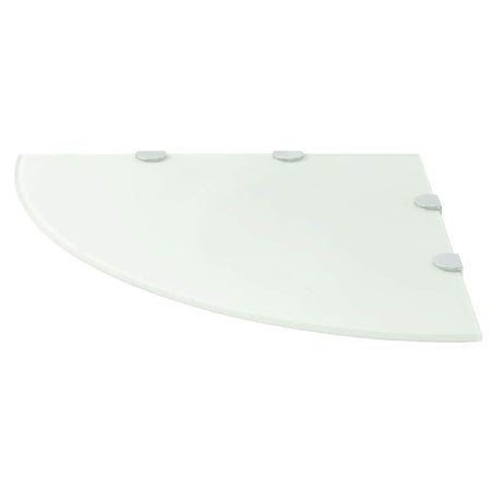 Vidaxl hoekschap met chromen dragers wit 45x45 cm glas