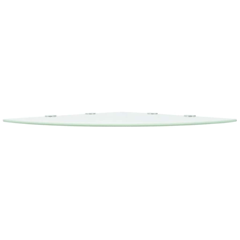Vidaxl hoekschap met chromen dragers wit 45x45 cm glas